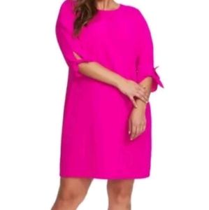 CeCe Woman Magenta Tie Sleeve Shift Dress Size 14 New without tags